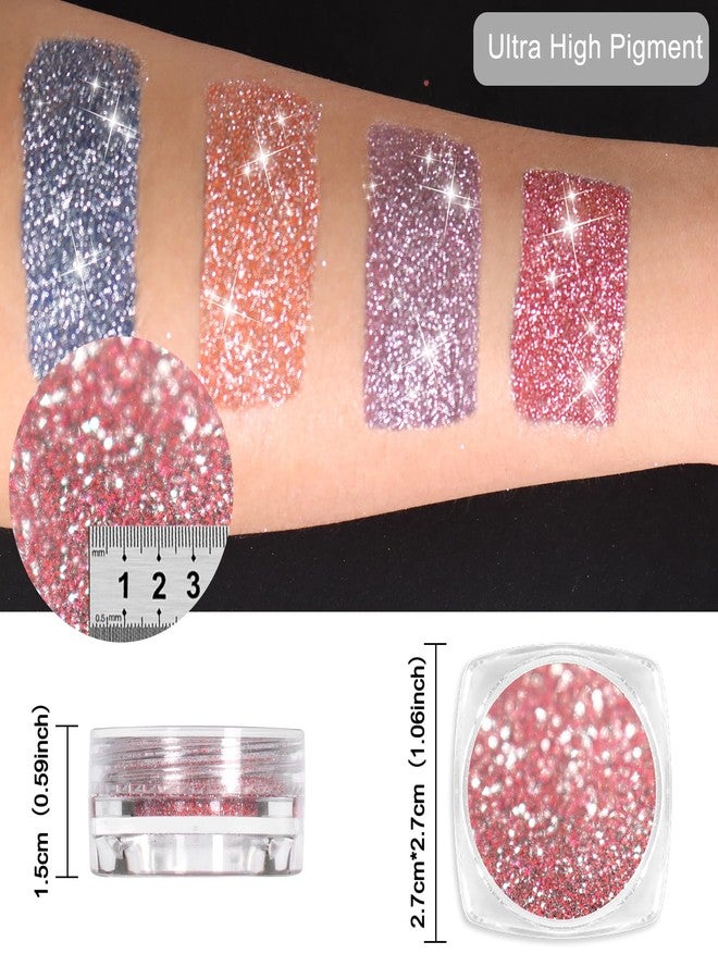 SIUSIO Reflective Glitter Powder Set, 8 Colors Diamond Nail Glitters Dust Shiny Sugar Nail Dipping Pigment Nail Supplies for Nail Art Gel Polish Crafts Disco Party Nightclub Wedding - Image 2
